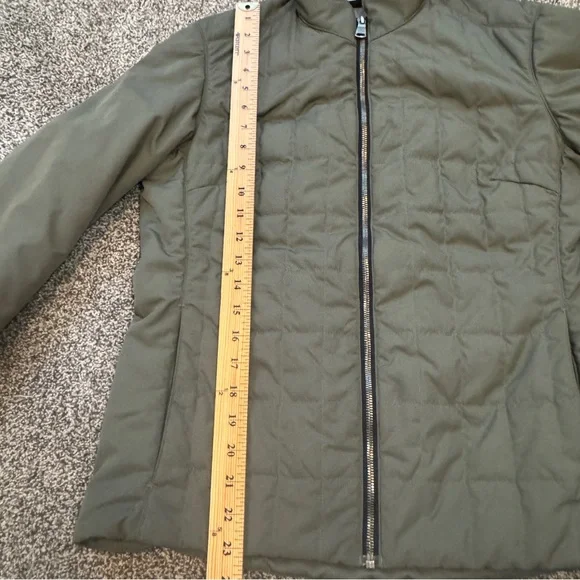 Aether Alta Quilted Jacket Discovery Olive Green Women’s Medium 3 Zip Coat - Picture 8 of 13